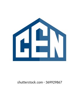 c, e, and n logo vector.