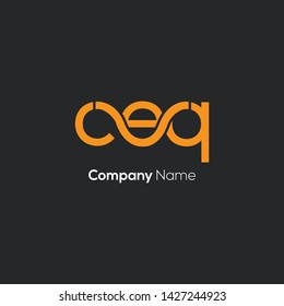 C E Q joint letters logo design vector template