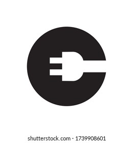 C electric socket icon vector