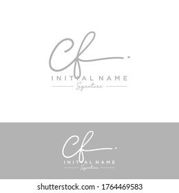 C F CF Initial letter handwriting and signature logo.