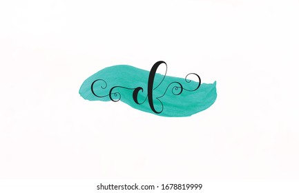 C F CF Signature initial logo template vector

