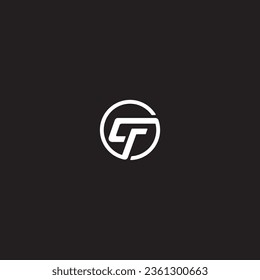 C F Elemento vector de logotipo de letra inicial. Plantilla de logotipo inicial