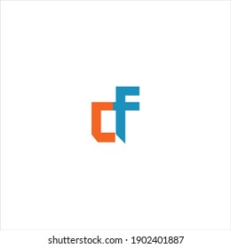 C F letter logo vector design on white color background. cf icon