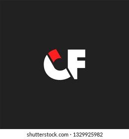 C F letters Joint logo icon vector template.
