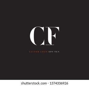 C F letters Joint logo icon vector template for corporate logo and business card design.