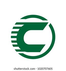 c fast letter logo