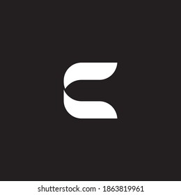 c Logo für flache und minimalistische Buchstaben