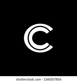 C Font logo. Modern design vector font for title, header, lettering. Corporate Vector abc technology typeface.  