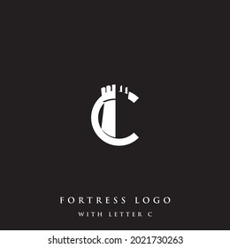 C FORTRESS LOGO DESIGN VECTOR