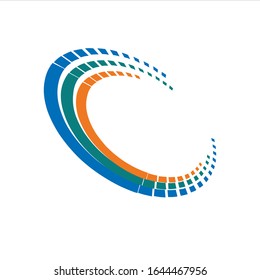 C full color vector abstract logo design-02