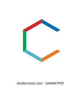 C full color vector abstract logo design-06