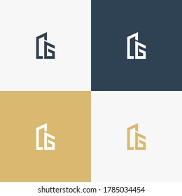 C and G building logo vector template