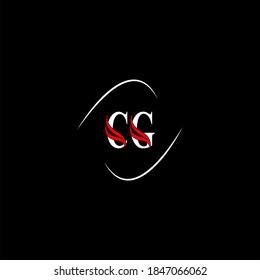 C G letter logo emblem design on black color background, cg monogram