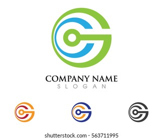 C G Letter Logo Template vector icon design