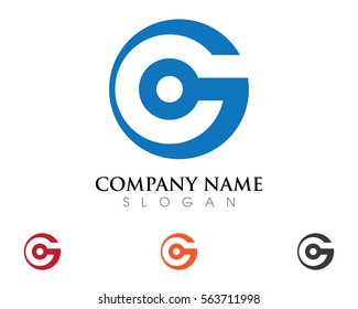 C G Letter Logo Template vector icon design