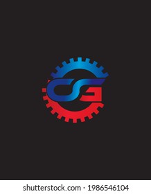 C and G links modern vector logo template 