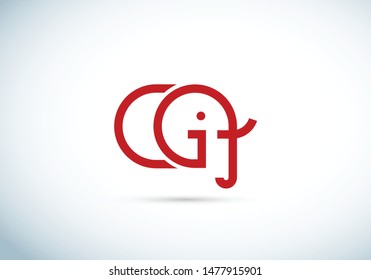 C and G logo. CG letter with elephant logo. Elephant icon.