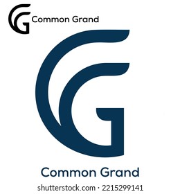 C G MODERN BEST BUSINESS LOGO DESIGN COMMON GRAND HOTEL LOGO DESIGN VECTOR 