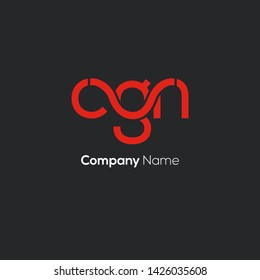 C G N letters joint logo design 