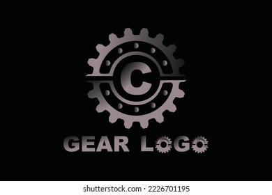 C Gear Letter logo template for your branding.