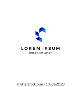  C Geometric Logo Design Template