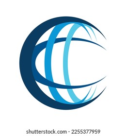C globe world logo template
