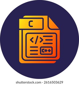C Glyph Circle Gradient Icon