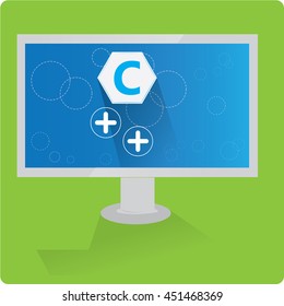 C Graphic Design Programming Language Vector Stock Vector (Royalty Free ...
