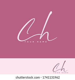  C H CH Initial letter handwriting and signature logo.	

