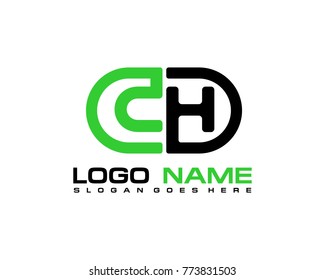 C H initial logo template vexctor
