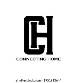 C H letter design logo vector