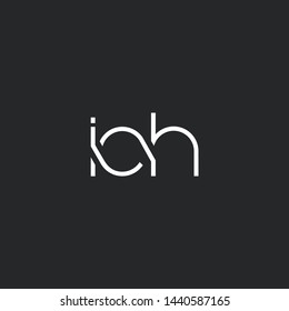 I C H letters Joint logo icon vector template.