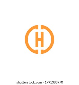 c h logo design vector sign