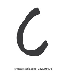 'C' Hand written Marker alphabet vector