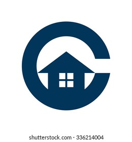 c home logo vector. logo template.