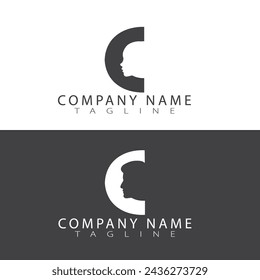 Diseño de logotipo de cara humana