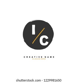 I C IC Initial logo template vector