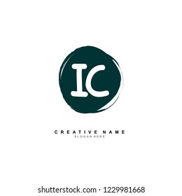 I C IC Initial logo template vector