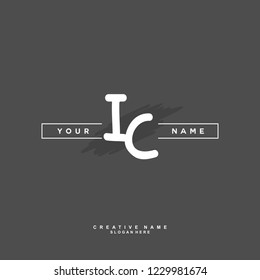 I C IC Initial logo template vector