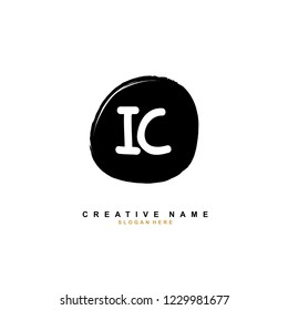 I C IC Initial logo template vector