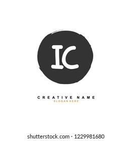 I C IC Initial logo template vector