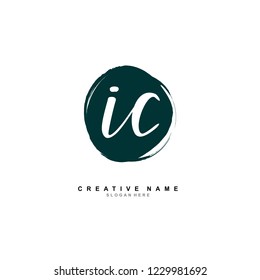 I C IC Initial logo template vector