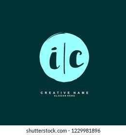 I C IC Initial logo template vector