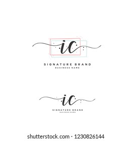 I C IC Initial logo template vector