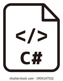C# icon | Major programming language vector icon illustration