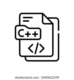 C++ icon vector stock illustration