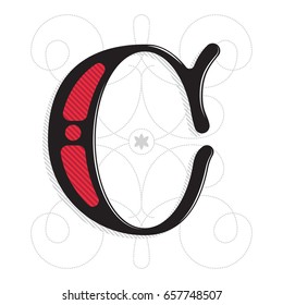 C Illustration Dropcap Letter - Vector