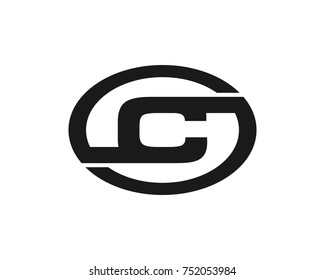 C initial circle company black