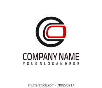 C initial circle logo template vector