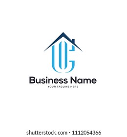 C initial company Logo Template